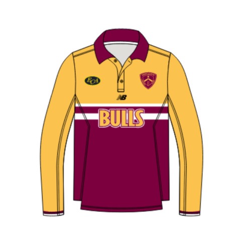 Ladies LS Maroon Cricket Polo